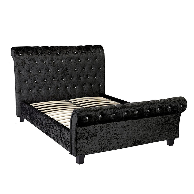 Isabella Crushed Velvet Double Bed