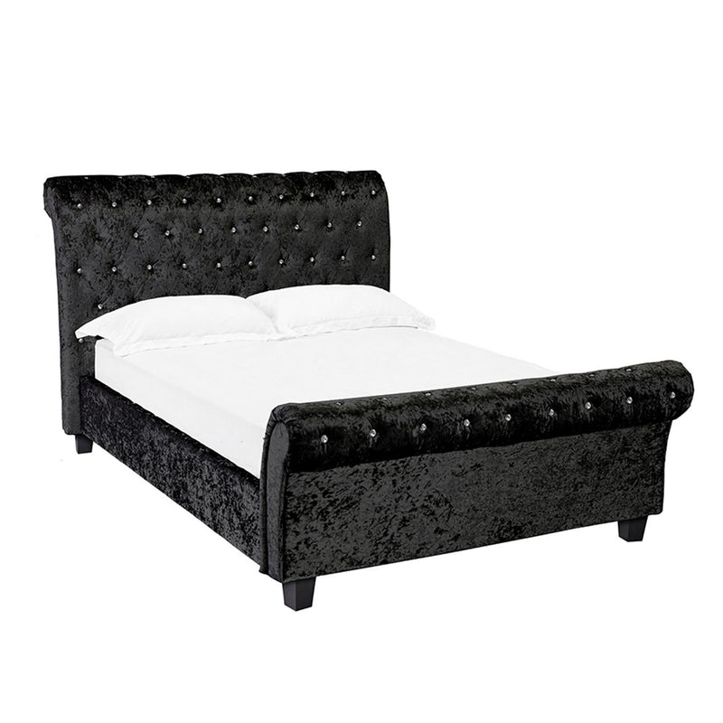 Isabella Crushed Velvet Double Bed