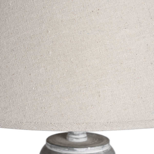 Ithaca Wooden Floor Lamp With Linen Shade