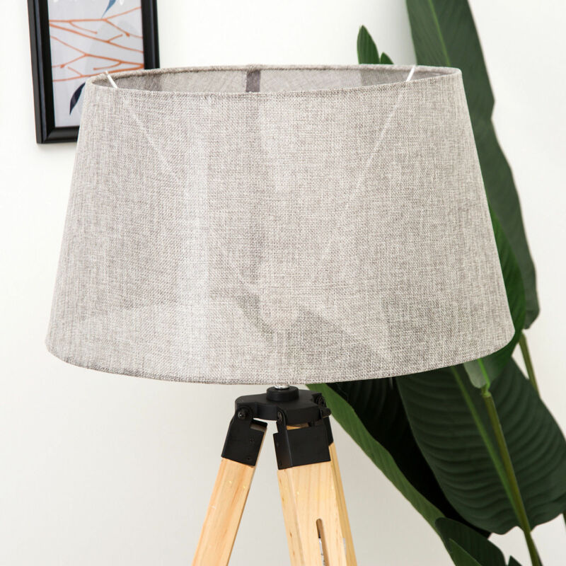 Classic Wooden Tripod Adjustable Floor Lamp