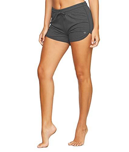 Colosseum Active Women's Simone Cotton Blend Yoga and Running Shorts (Smoked Pearl, X-Small)