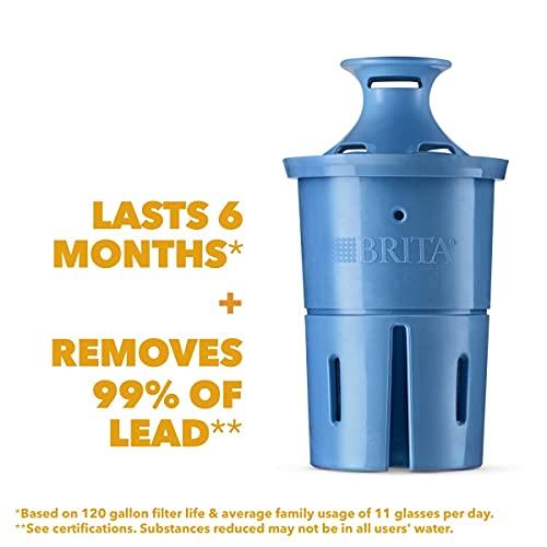 Brita Longlast+ Water Filter, Longlast+ Replacement Filters for Pitcher and Dispensers, Reduces Lead, BPA Free, 1 Count (Package May Vary)