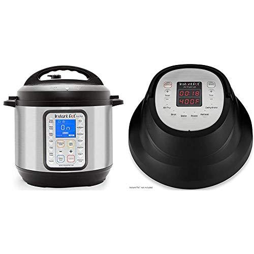 Instant Pot Duo Plus 9-in-1 Electric Pressure Cooker, Sterilizer, Slow Cooker, Rice Cooker, 6 Quart, 15 One-Touch Programs & Air Fryer Lid 6 in 1, Turn your Instant Pot into an Air Fryer, 6 Qt, 1500W