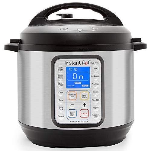 Instant Pot Duo Plus 9-in-1 Electric Pressure Cooker, Sterilizer, Slow Cooker, Rice Cooker, 6 Quart, 15 One-Touch Programs & Air Fryer Lid 6 in 1, Turn your Instant Pot into an Air Fryer, 6 Qt, 1500W