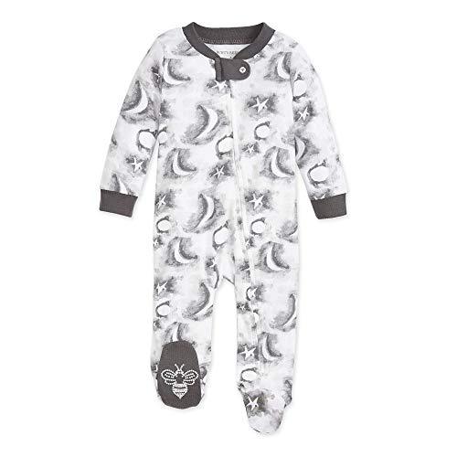 Burt's Bees Baby Baby Boys' Sleep and Play PJs, 100% Organic Cotton One-Piece Romper Jumpsuit Zip Front Pajamas, Ribbit Ribbit Footless, Newborn