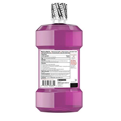 Listerine Total Care Anticavity Fluoride Mouthwash, 6 Benefit Mouthwash to Help Kill 99% of Germs that Cause Bad Breath, Prevent Cavities, Strengthen Enamel & More, Fresh Mint Flavor, 1 L