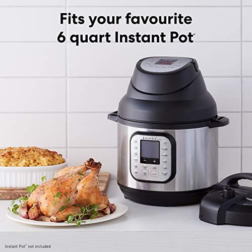 Instant Pot Duo Plus 9-in-1 Electric Pressure Cooker, Sterilizer, Slow Cooker, Rice Cooker, 6 Quart, 15 One-Touch Programs & Air Fryer Lid 6 in 1, Turn your Instant Pot into an Air Fryer, 6 Qt, 1500W