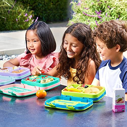 Bentgo Kids Prints Leak-Proof, 5-Compartment Bento-Style Kids Lunch Box - Ideal Portion Sizes for Ages 3 to 7 - BPA-Free, Dishwasher Safe, Food-Safe Materials - 2021 Collection (Space)