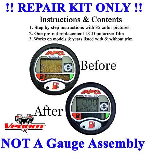 !! NOT A Gauge Assembly, Repair KIT !! Compatible with SEA-DOO Repair Kit for LCD Info Gauge Center Display (Fits Many 1996-05 GTX GSX GTI LRV RX XP / LTD DI RFI , See Ad for Exact Model & Year Fit