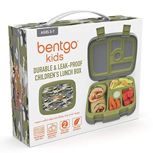 Bentgo Kids Prints Leak-Proof, 5-Compartment Bento-Style Kids Lunch Box - Ideal Portion Sizes for Ages 3 to 7 - BPA-Free, Dishwasher Safe, Food-Safe Materials - 2021 Collection (Space)