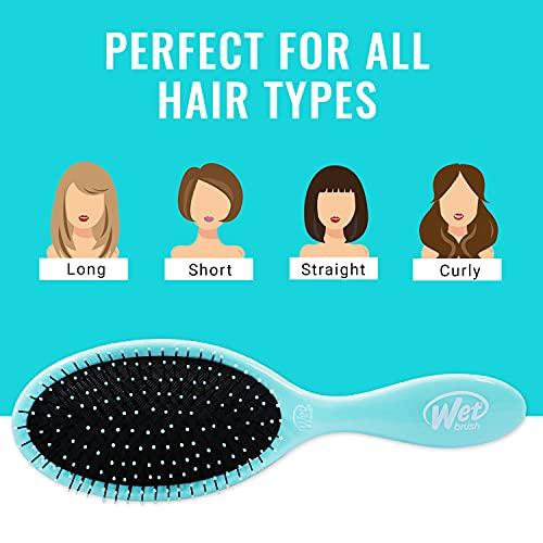 Wet Brush Hair Brush With Twinkling LED Lights Original Detangler,Ultra-soft Intelliflex Bristles, Minimizes Pain, Remove knots effortlessly and Protect Against Split Ends-Pink Stars