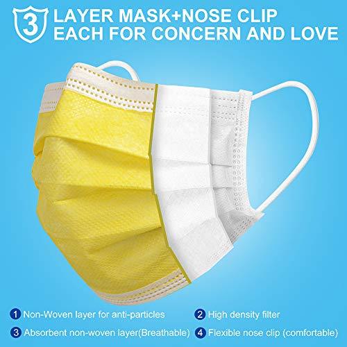 ZTANPS Face Mask,Pack of 50 Disposable Face Mask for Men & Women (Color)