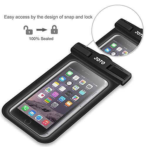 JOTO Universal Waterproof Pouch Cellphone Dry Bag Case for iPhone 11 Pro Max Xs Max XR X 8 7 6S Plus SE, Galaxy S20 Ultra S20+ S10 Plus S10e S9 Plus S8/Note 10+ 9, Pixel 4 XL up to 7" -White