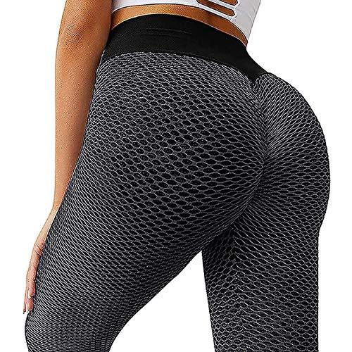 Butt Lifting Leggings, Yoga Pants for Women High Waist Tummy Control Booty Bubble Hip Lift Workout Running Tights