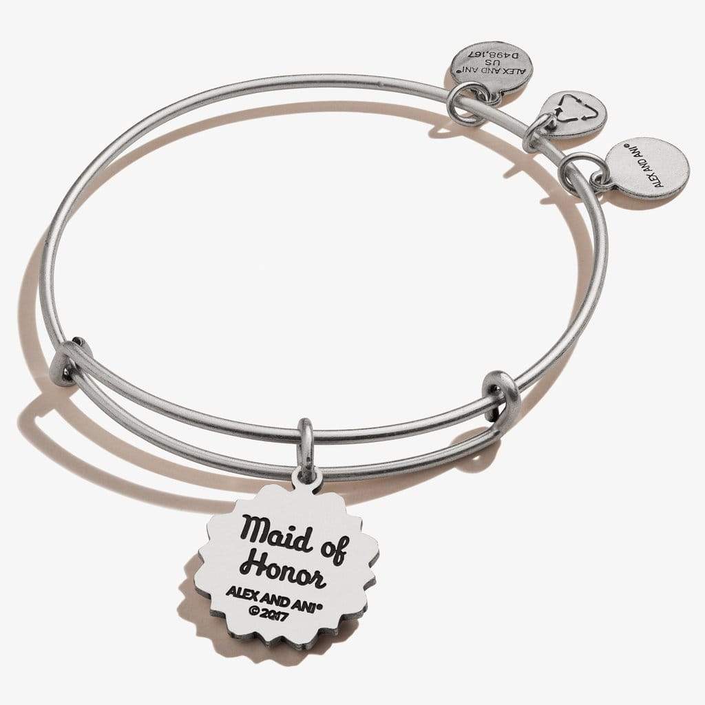 Alex & Ani - Silver Maid of Honor Crystal Bangle