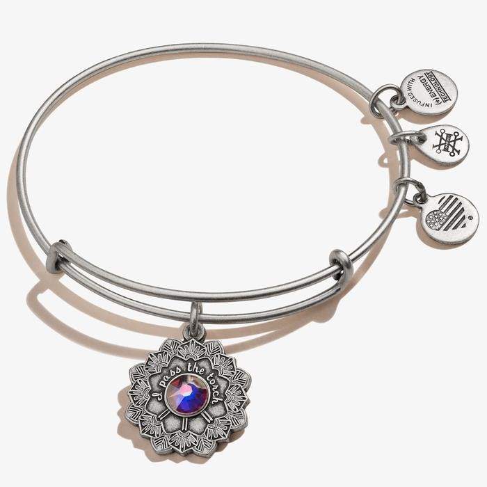 Alex & Ani - Silver Mother of the Bride Crystal Bangle