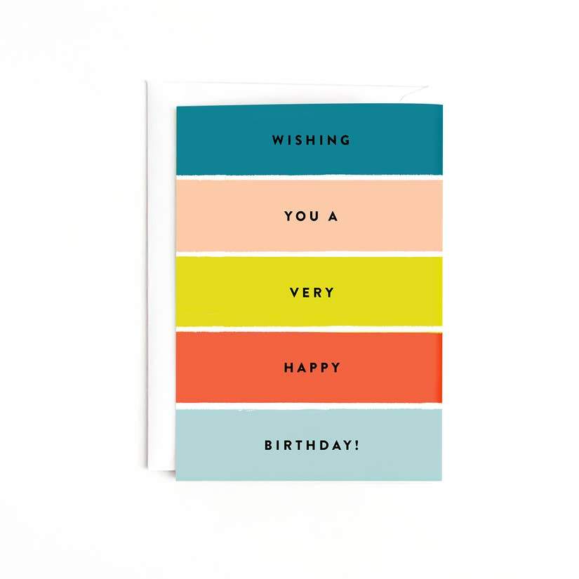 Birthday Stripes Greeting Card