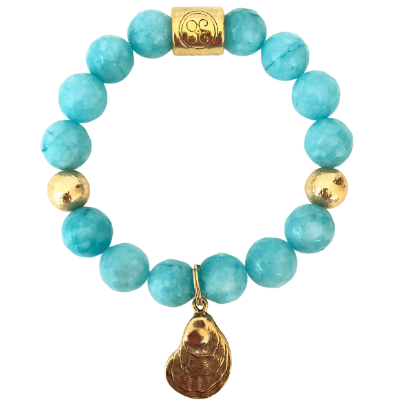 Charleston Oyster Bracelet - Aqua Blue