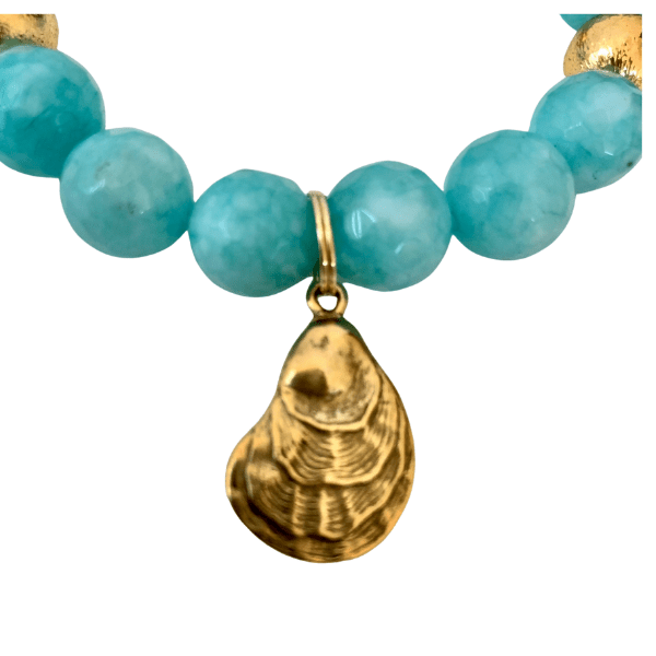 Charleston Oyster Bracelet - Aqua Blue