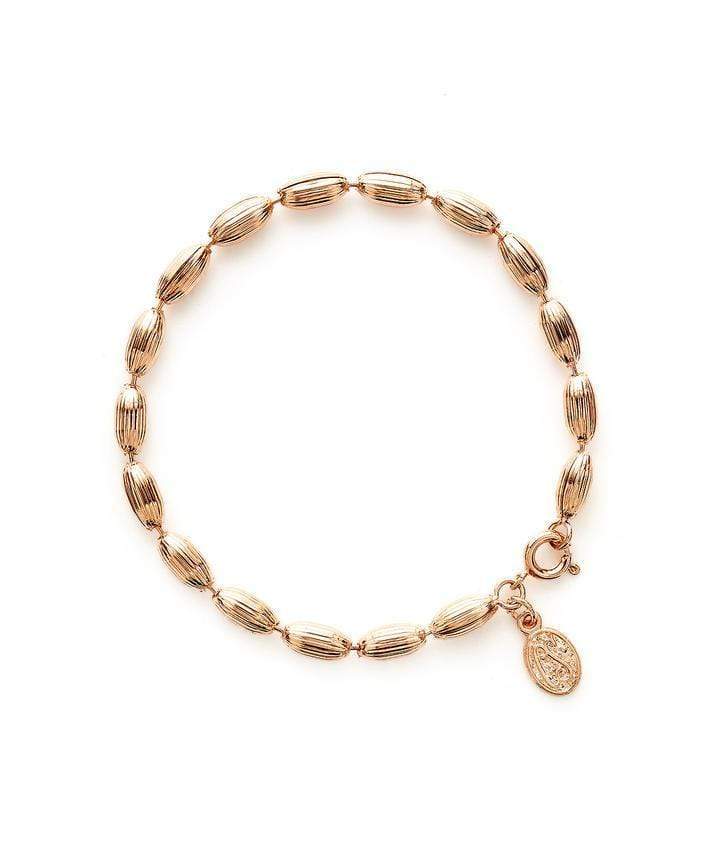 Charleston Rice Bead Bracelet - Shiny Rose Gold