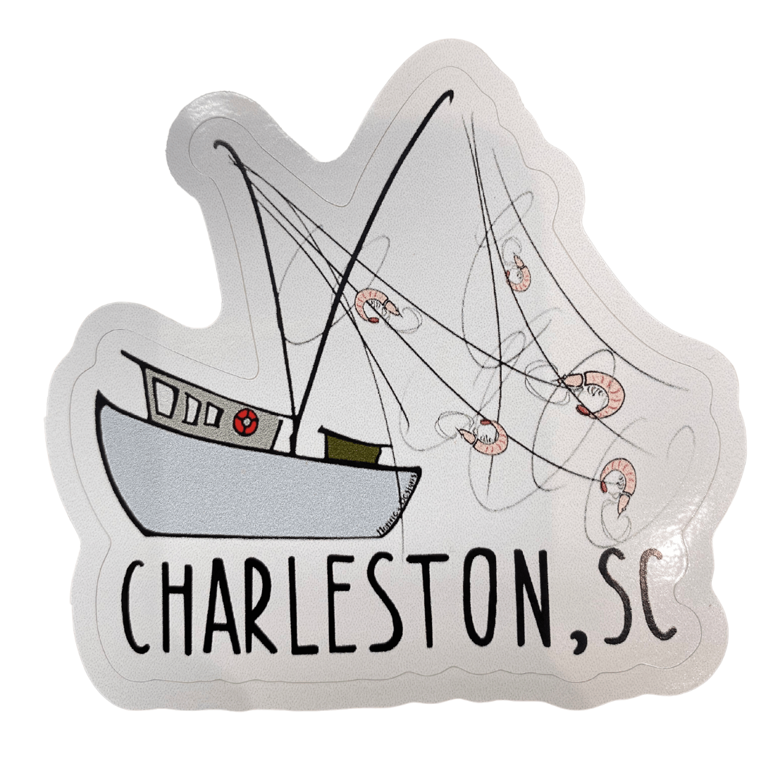 Charleston Shrimp Boat Sticker