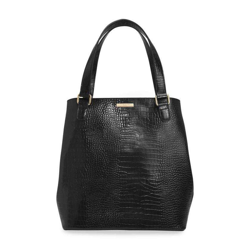 Katie Loxton Celine Faux Croc Day Bag - Black