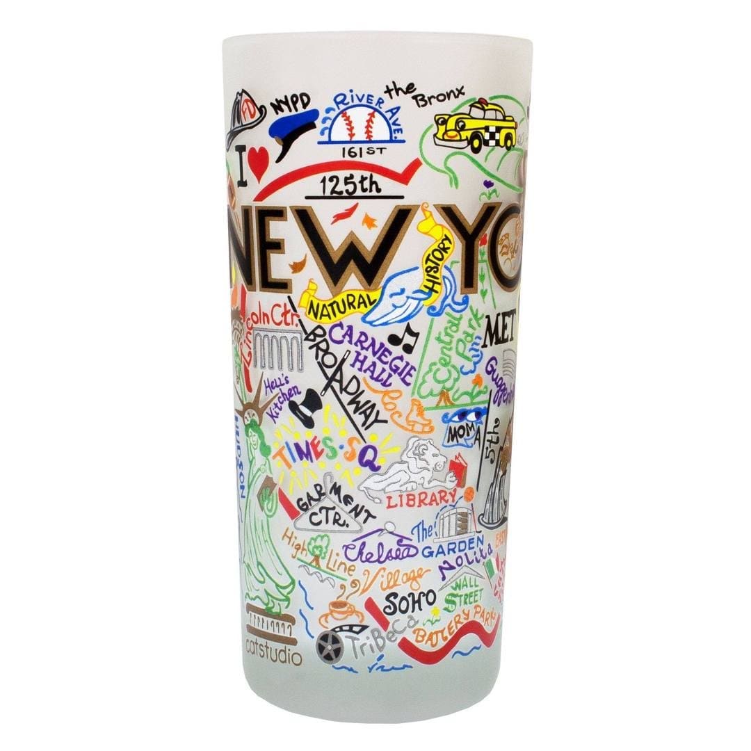 CatStudio USA Cities + States Drinking Glass