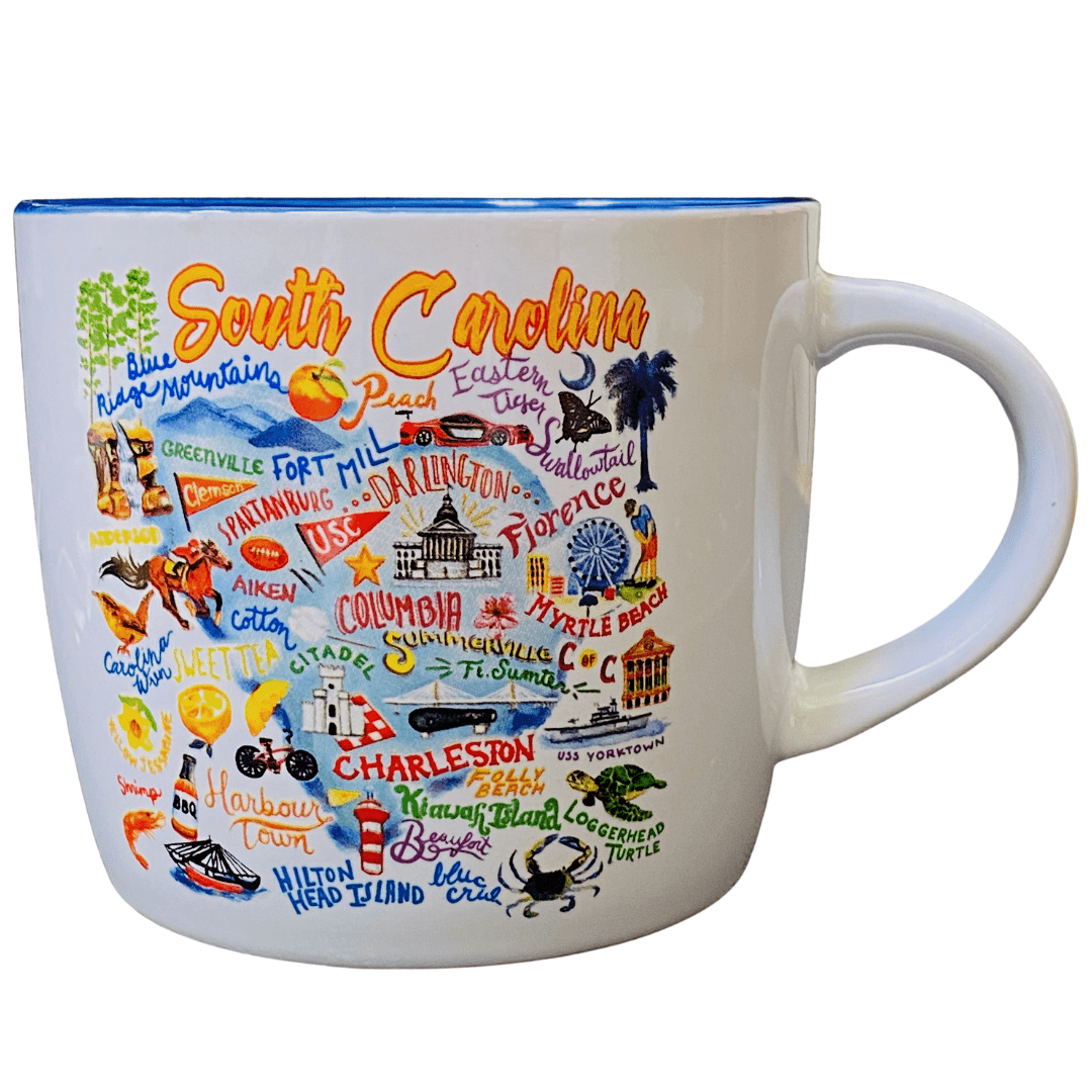 South Carolina Map Stonewear Mug